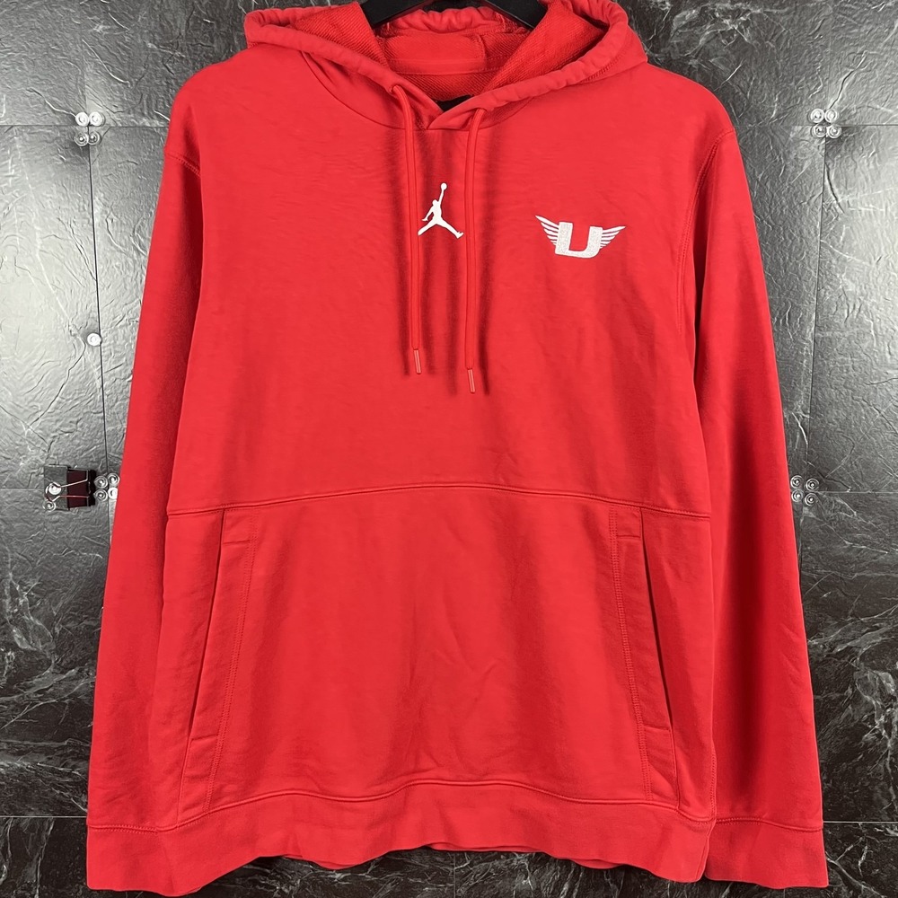 Jordan Nike Men's Red Lebron Fleece Hoodie Medium